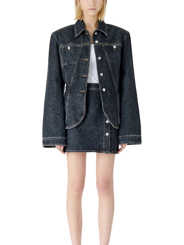 Giacca sfiancata in denim