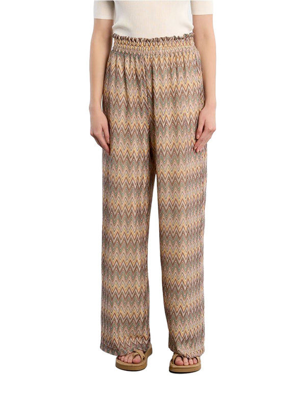 Pantalone con motivo a zigzag