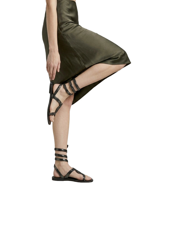 Infradito serpente laminato