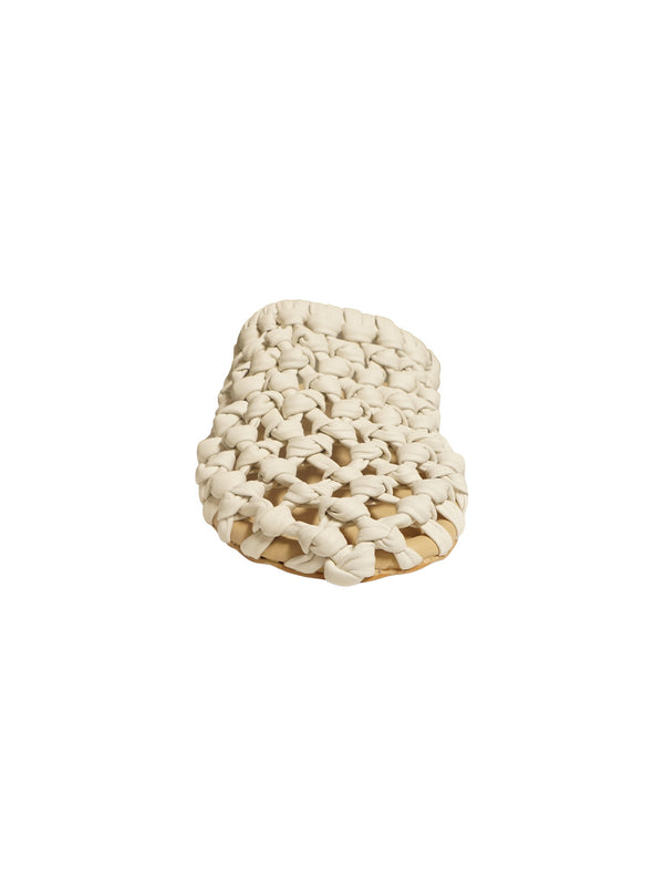 Sabot in pelle intrecciata