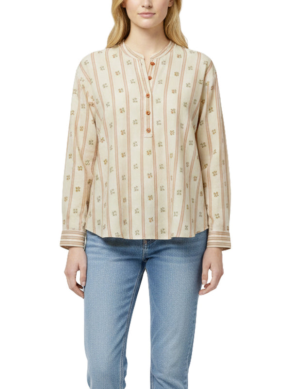 Camicia a righe floreali