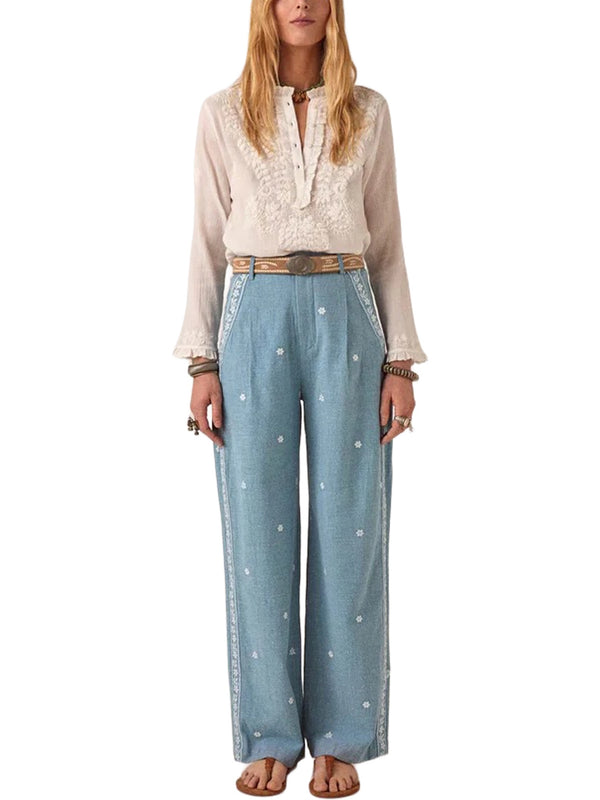 Pantalone ricamato