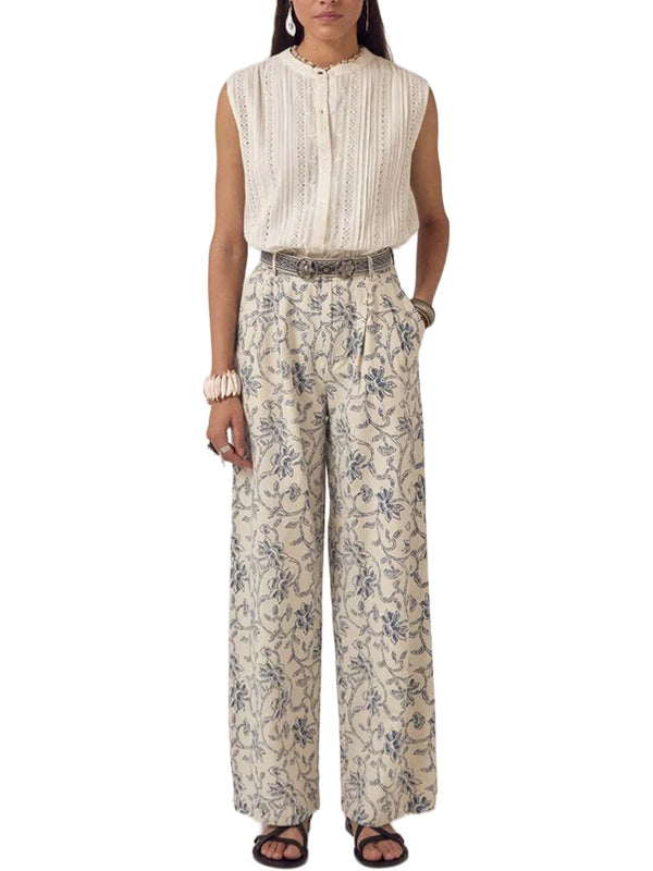 Pantalone stampa floreale