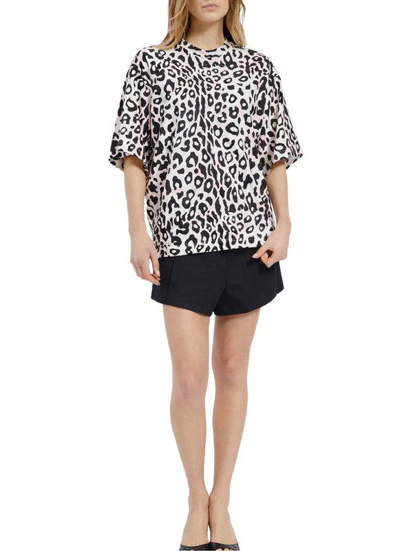 T-shirt a stampa leopardata