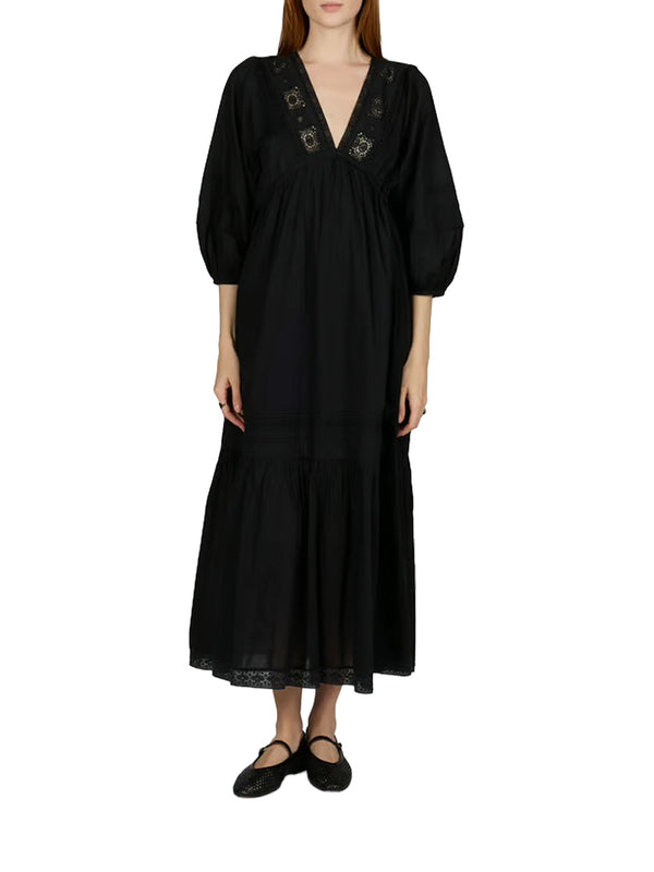 Abito con inserti in pizzo