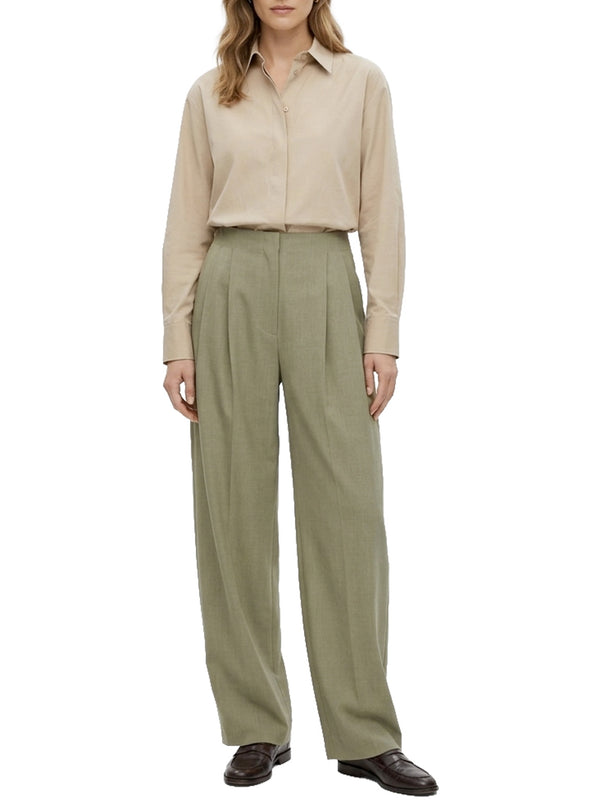 Pantalone largo con pence