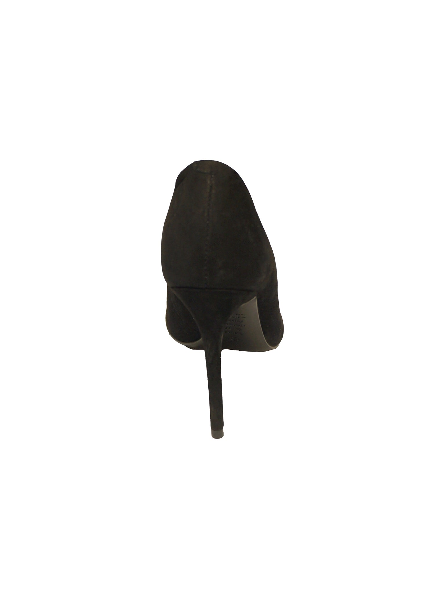 Décolleté in camoscio nero con tacco a spillo