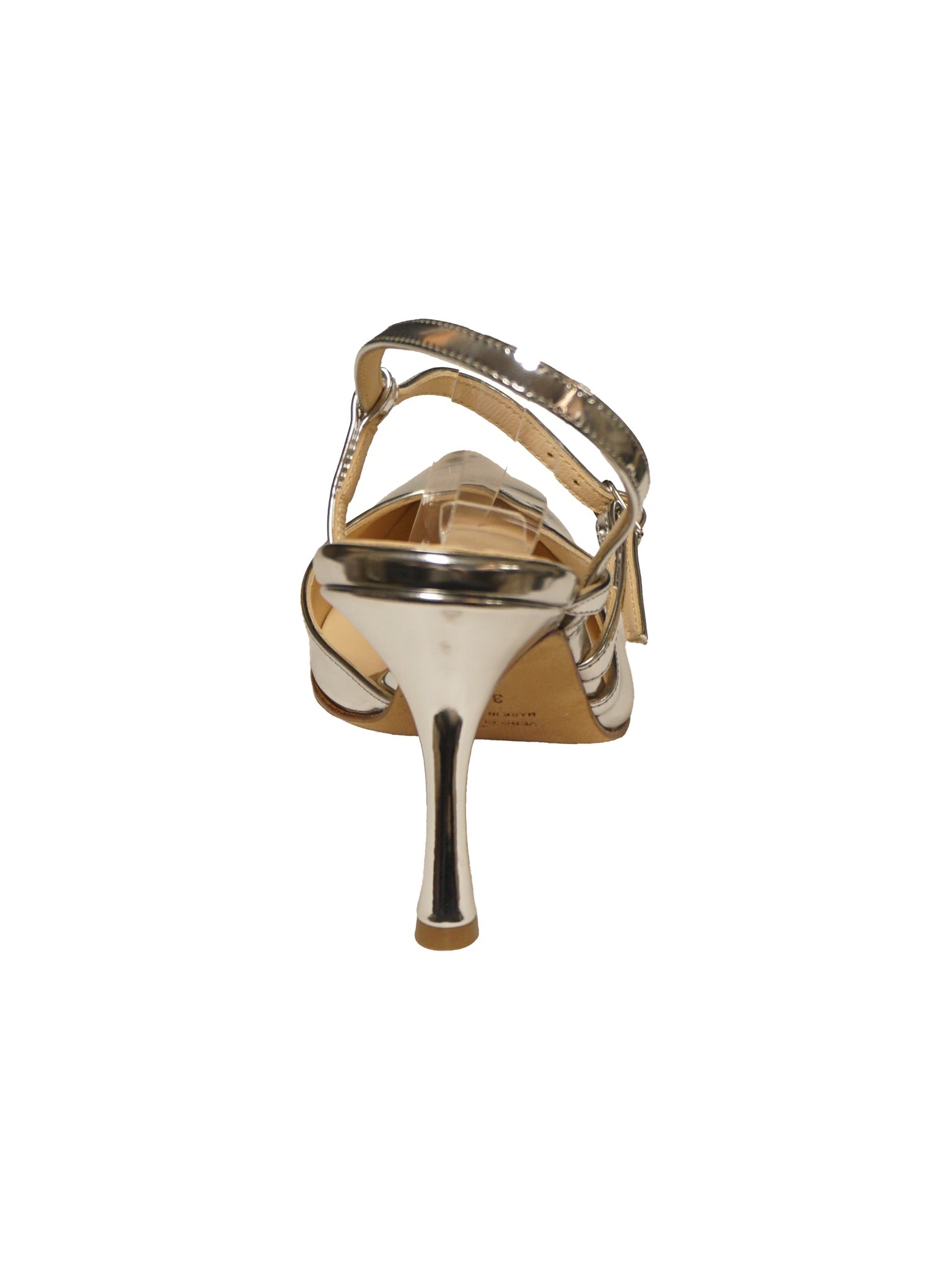 Décolleté con cinturino trasversale argento