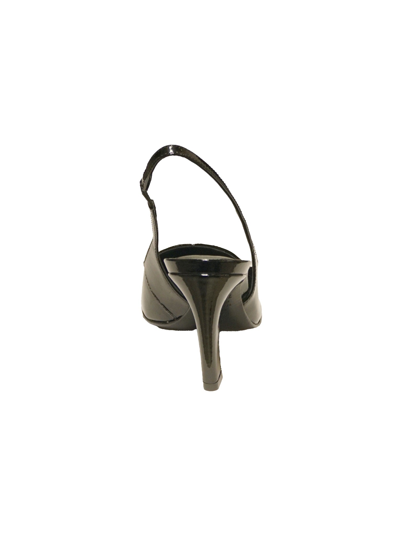 Décolleté slingback nere con tacco scultura