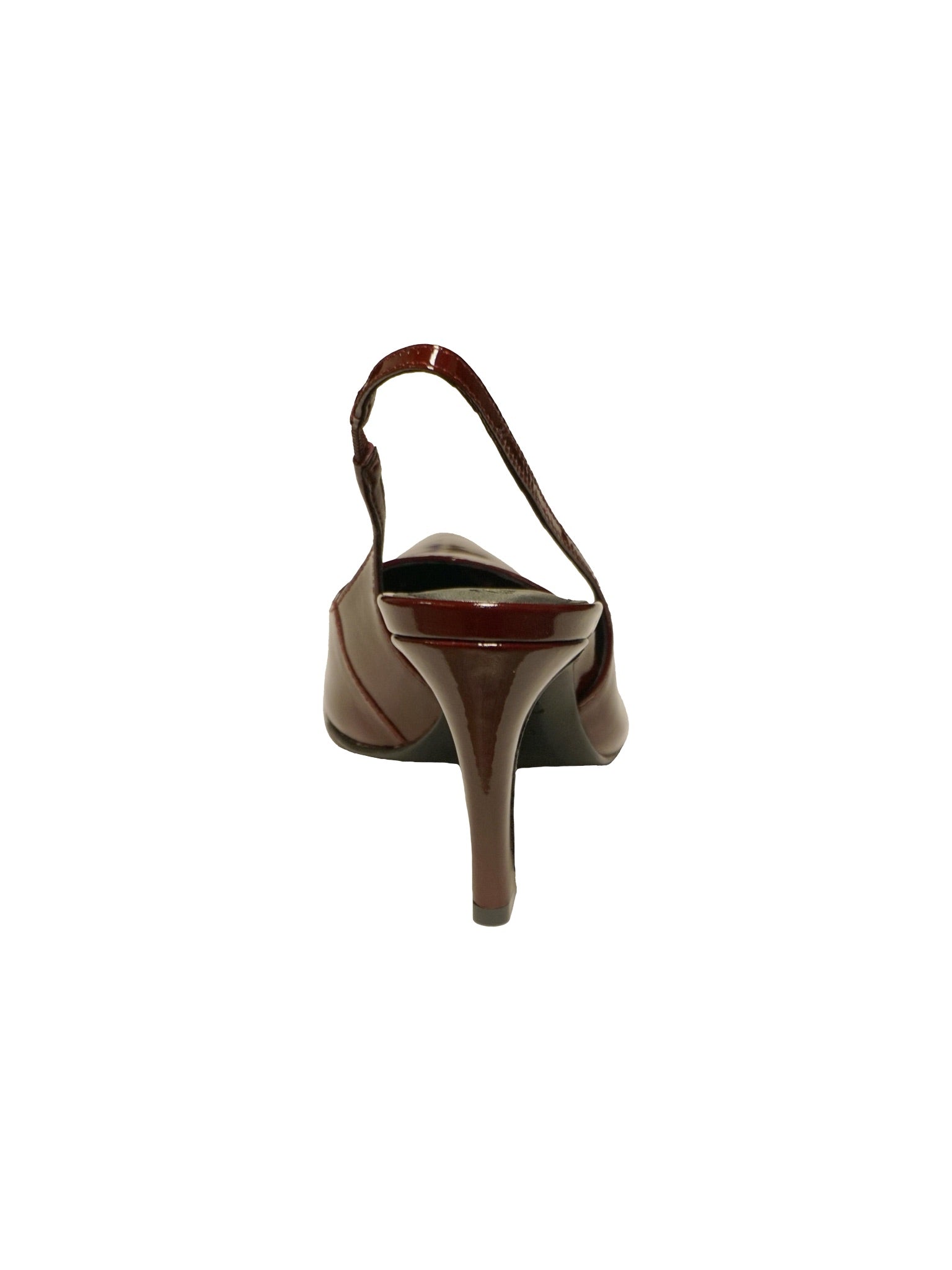 Décolleté slingback tacco scultura color bordeaux
