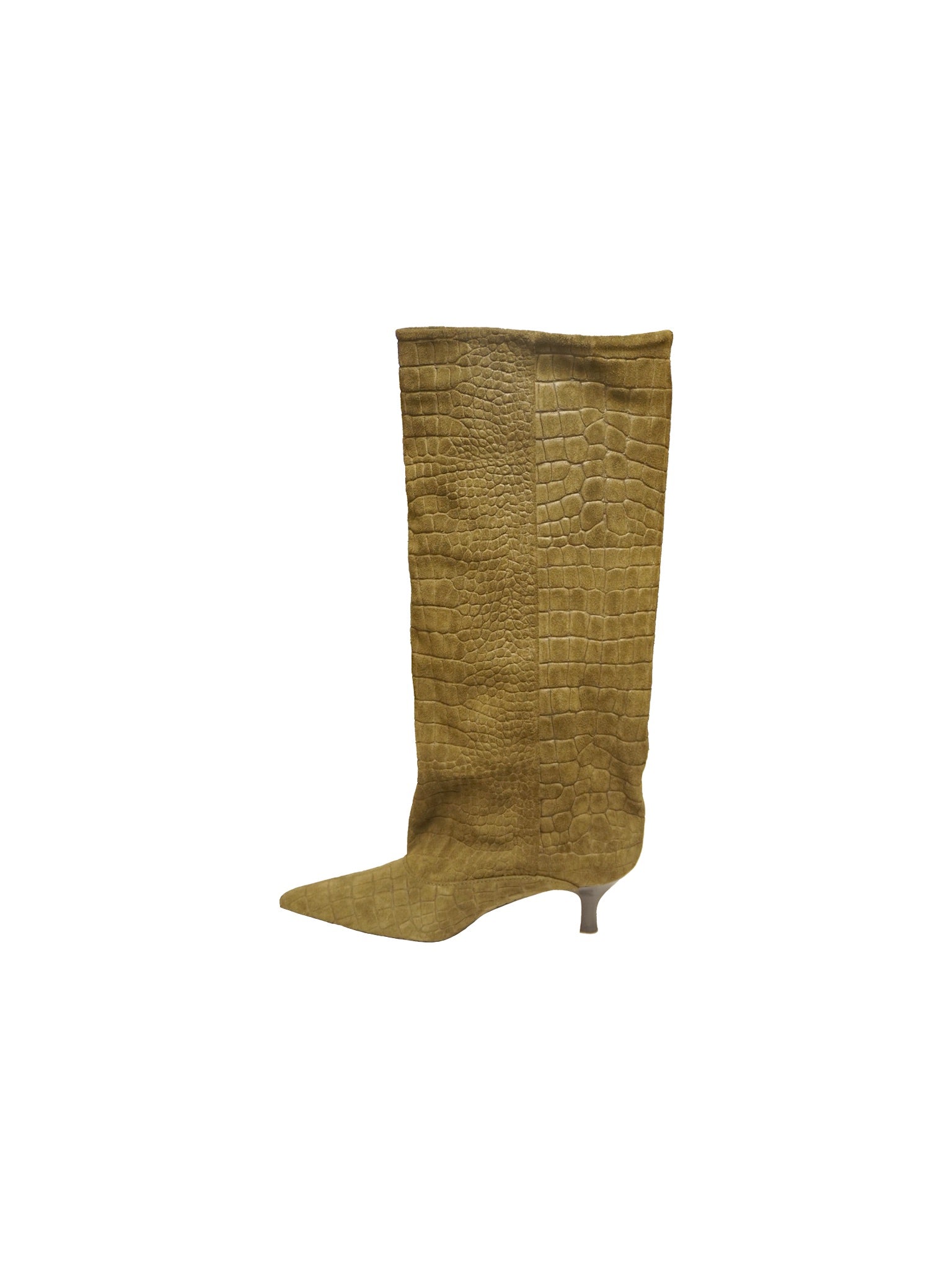 Stivale tubo stampa cocco kaki