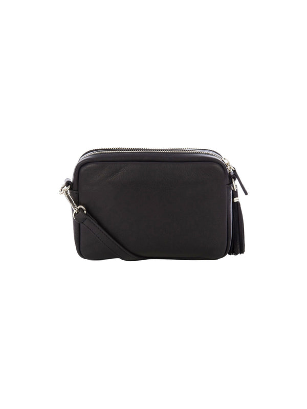 Small double zip shoulder bag