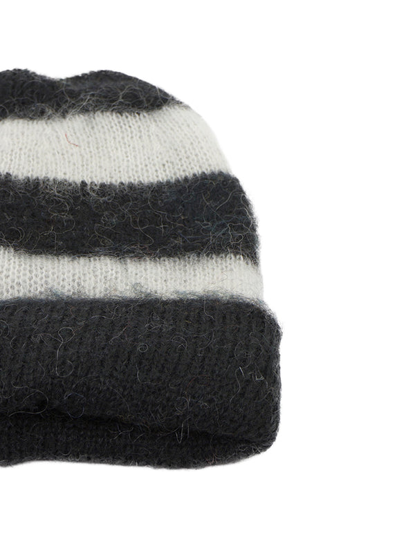 Striped mohair hat