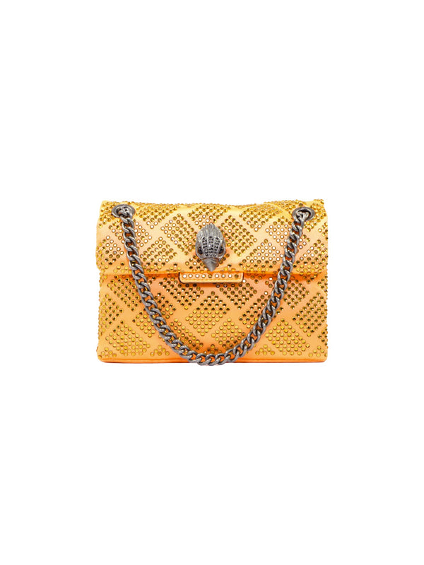 Tracolla in tessuto con cristalli modello Fabric Mini Kensington