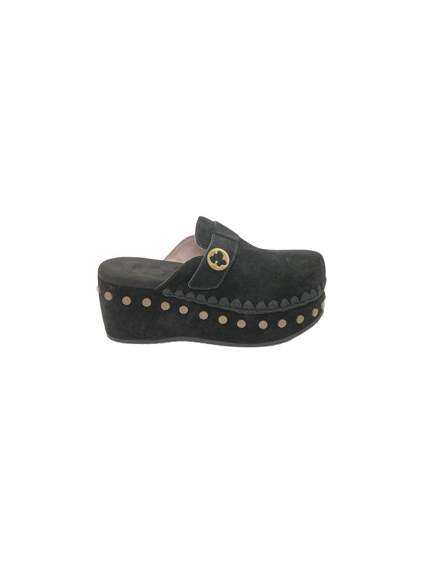 Clog plain suede