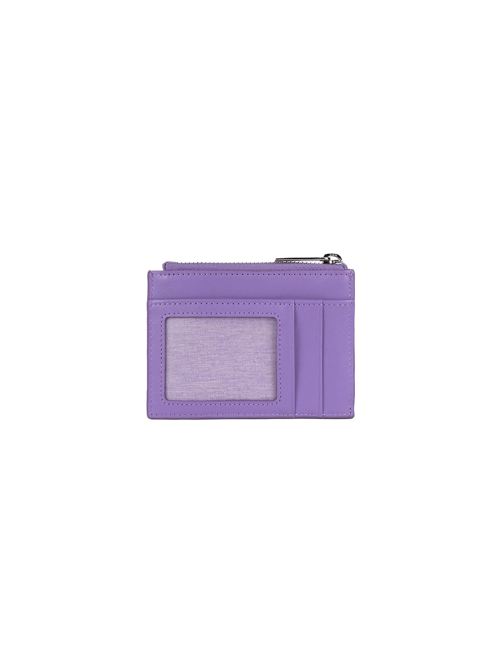 Porte-cartes en cuir avec fermeture éclair