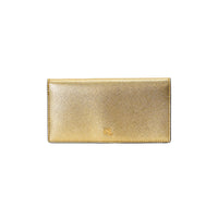 Leather wallet with zip pocket and automatic closure