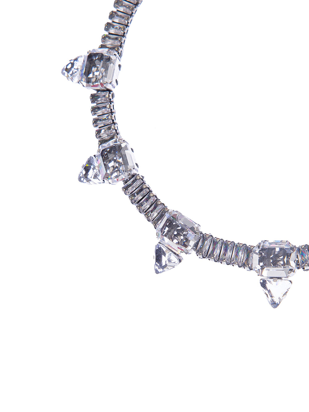 Choker necklace with baguettes and triangle stones