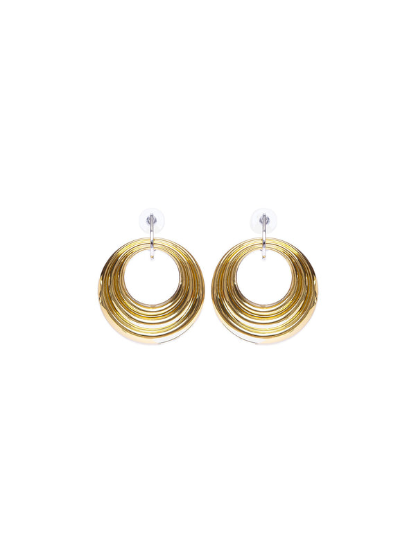 Boucles d'oreilles créoles rayées