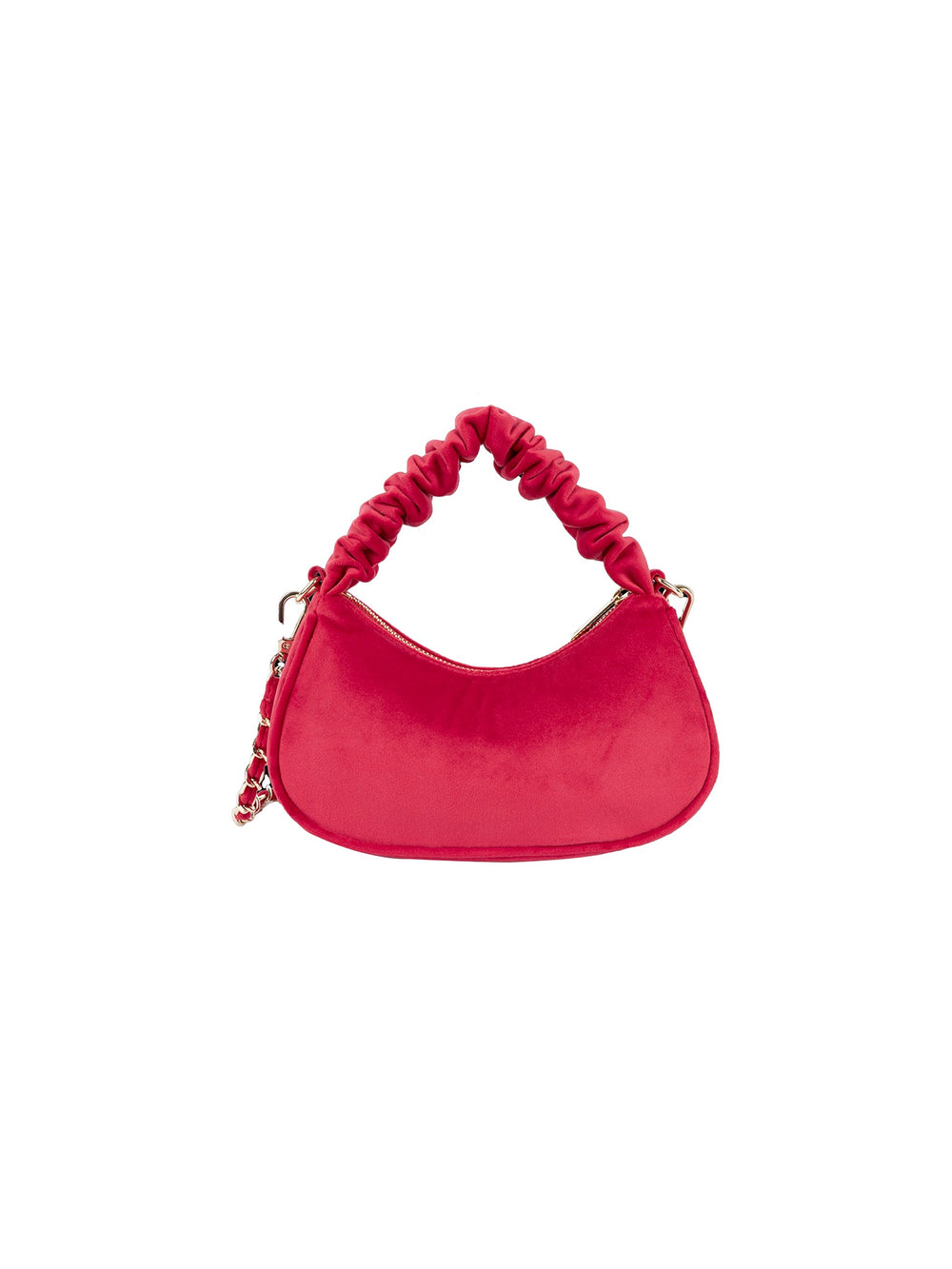 Small half-moon bag with internal pocket and zip