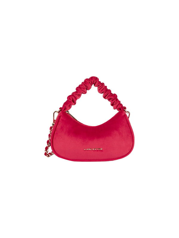 Borsa mezza luna piccola con tasca interna e zip