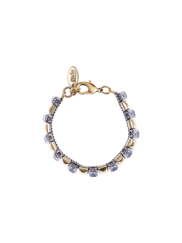 Bracciale piccolo con borchie e cristalli