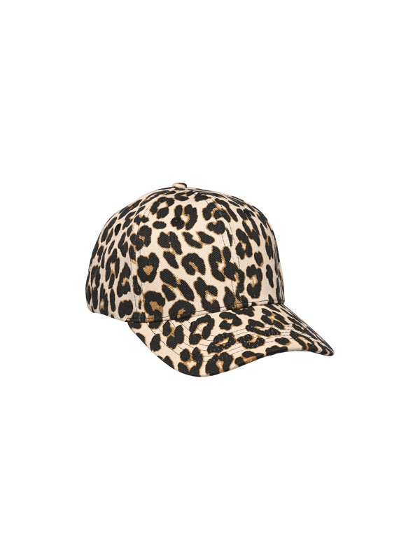 Leopard print visor hat