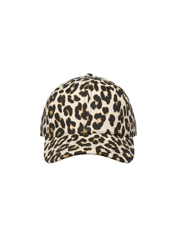 Leopard print visor hat