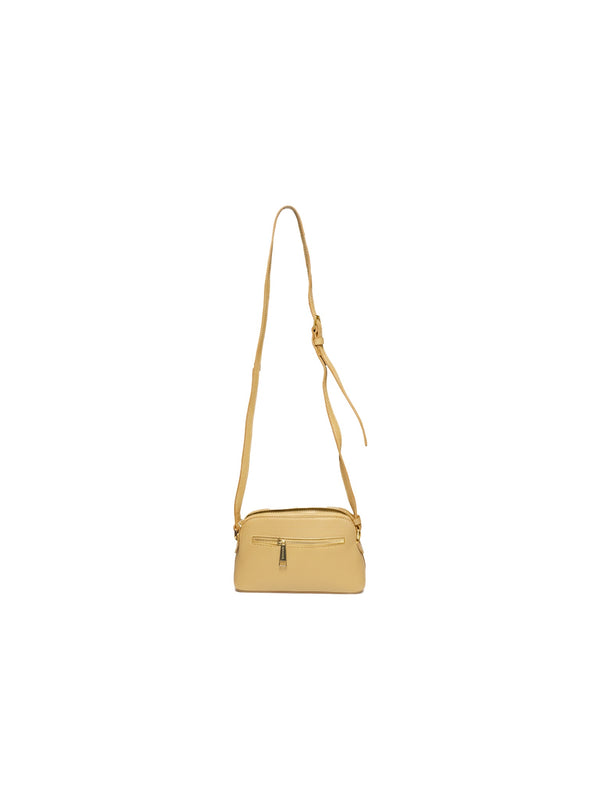 Borsa trapezio in pelle beige
