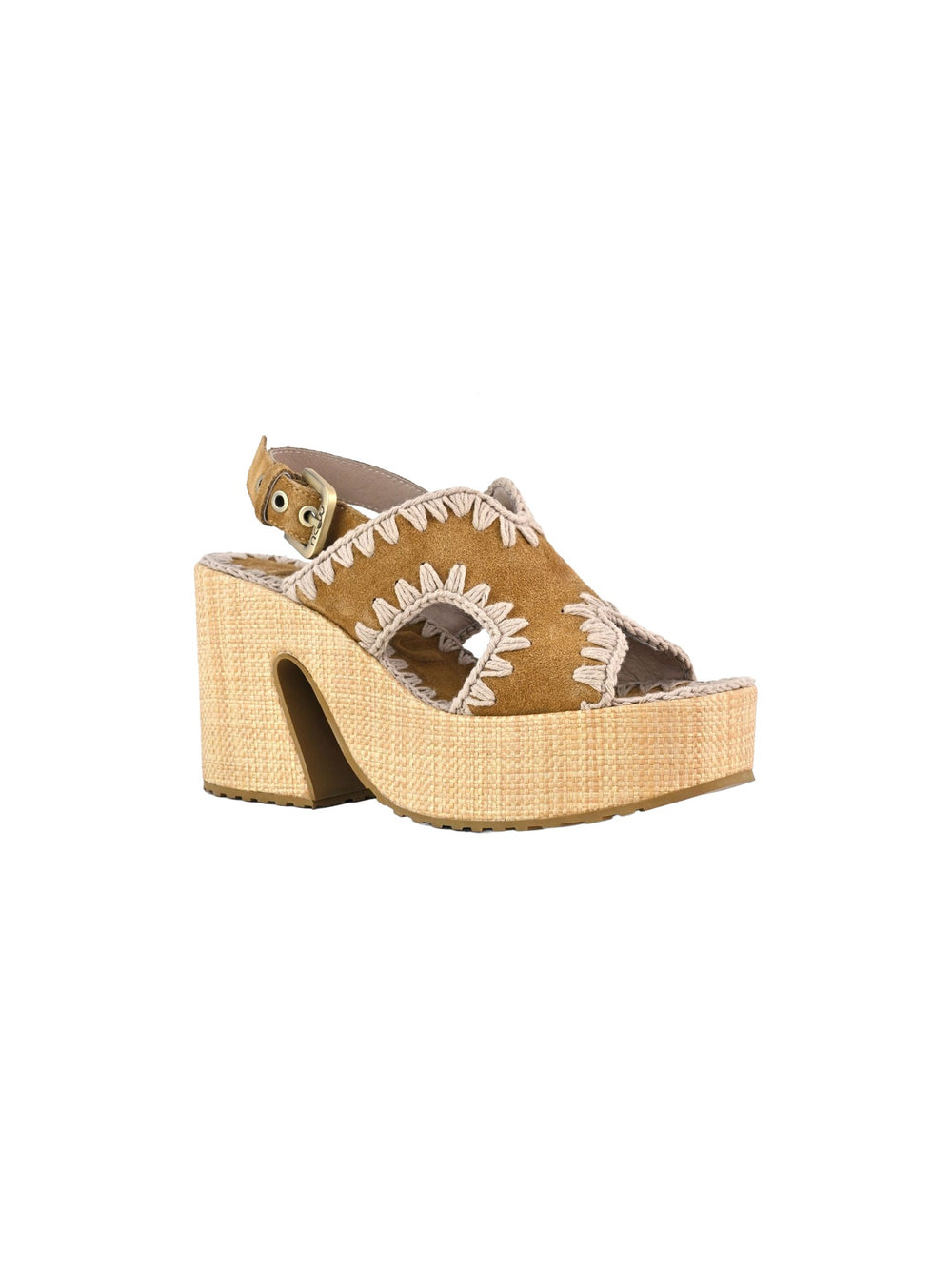 Mou Raffia platform with backstrap