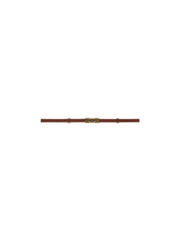 Thin leather belt