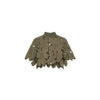 Blusa cropped in sangallo