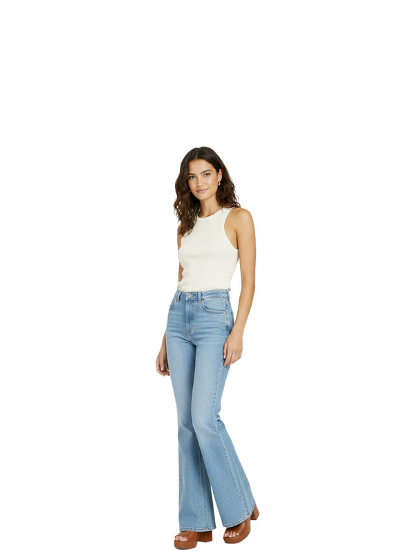 Jeans a zampa blu