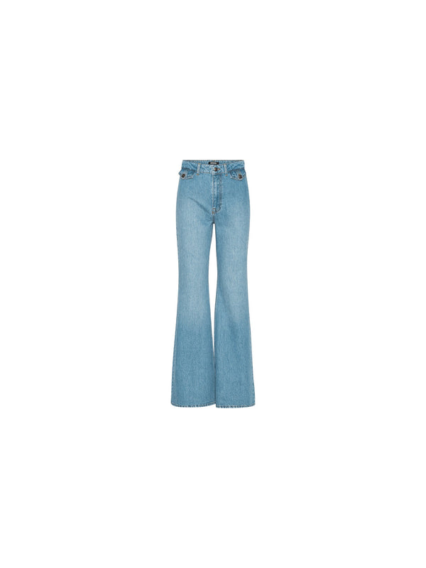 Jeans a zampa blu