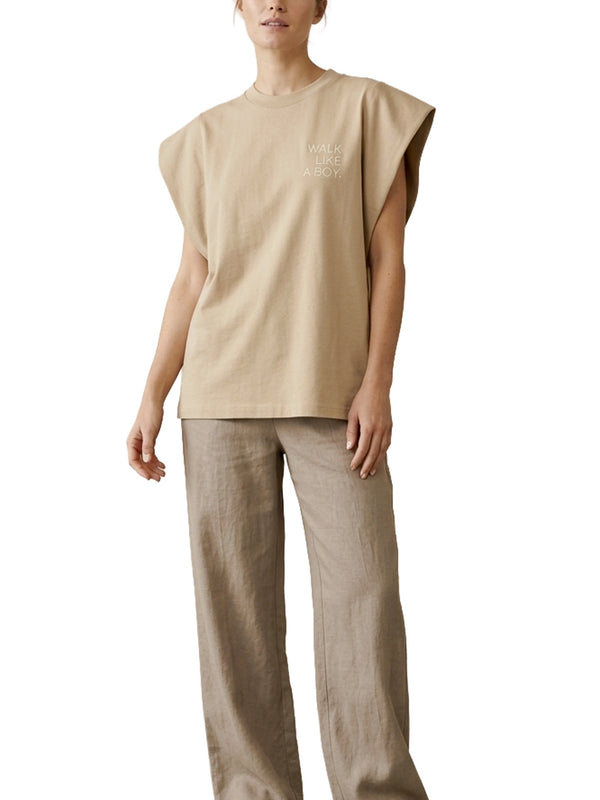 T-shirt con maniche ad aletta
