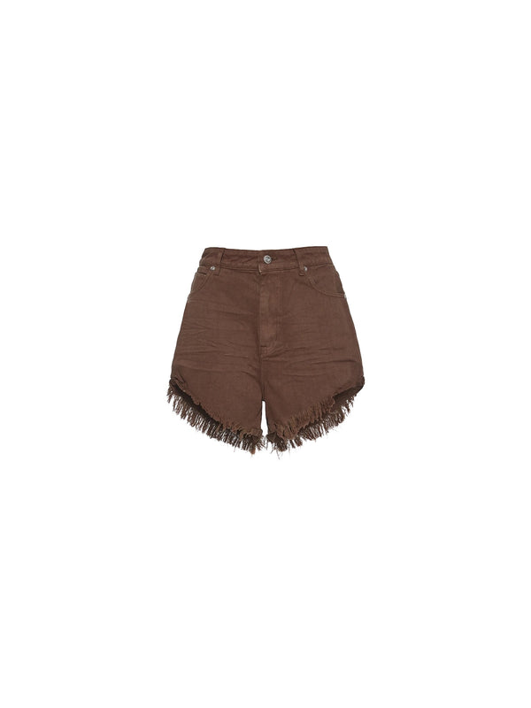 Shorts con frange