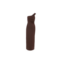 One-shoulder jersey dress