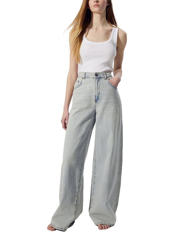 Jeans a gamba larga