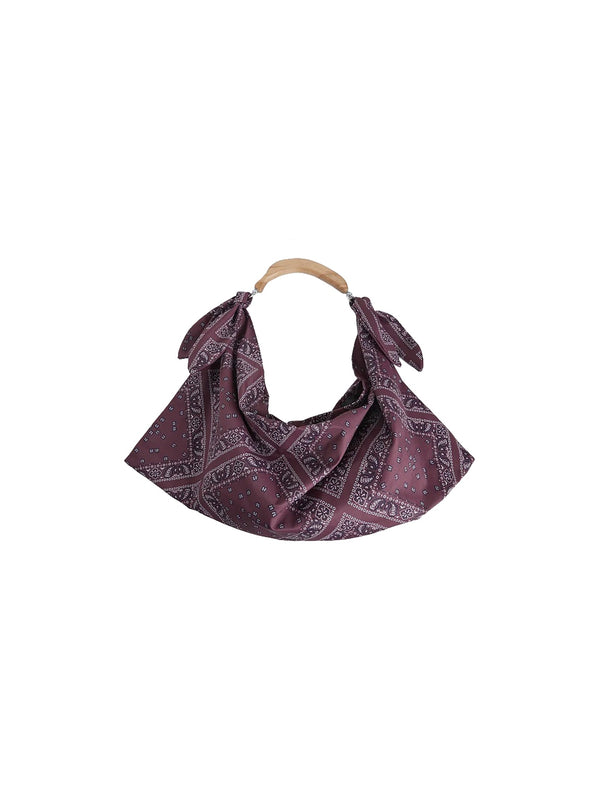 Bandana print drawstring bag