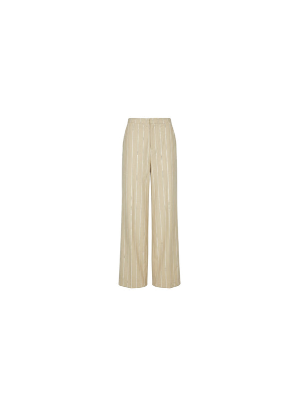 Pantalone gessato con paillettes