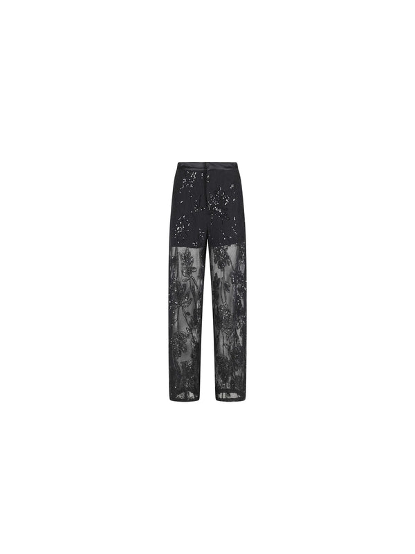 Pantalone a rete con paillettes