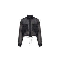 Camicia cropped con taschini
