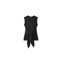T-shirt smanicata con nodo