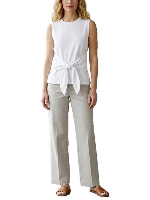 T-shirt smanicata con nodo