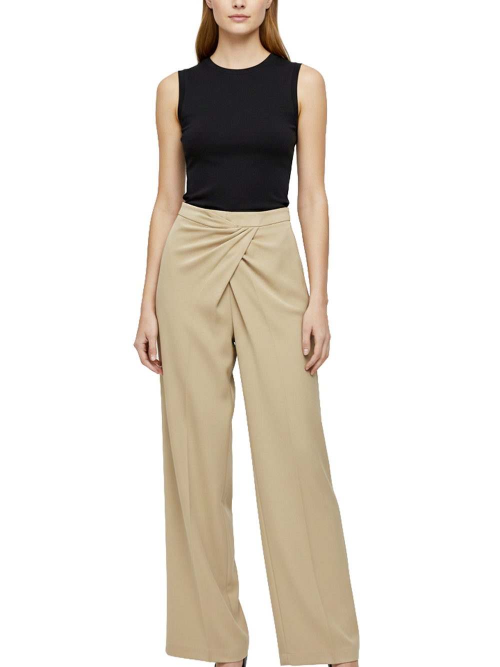 Pantalone drappeggiato in viscosa