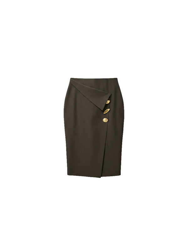 Gonna elegante con bottoni