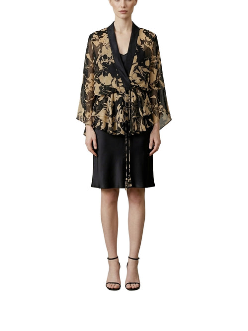 Camicia asimmetrica stampata