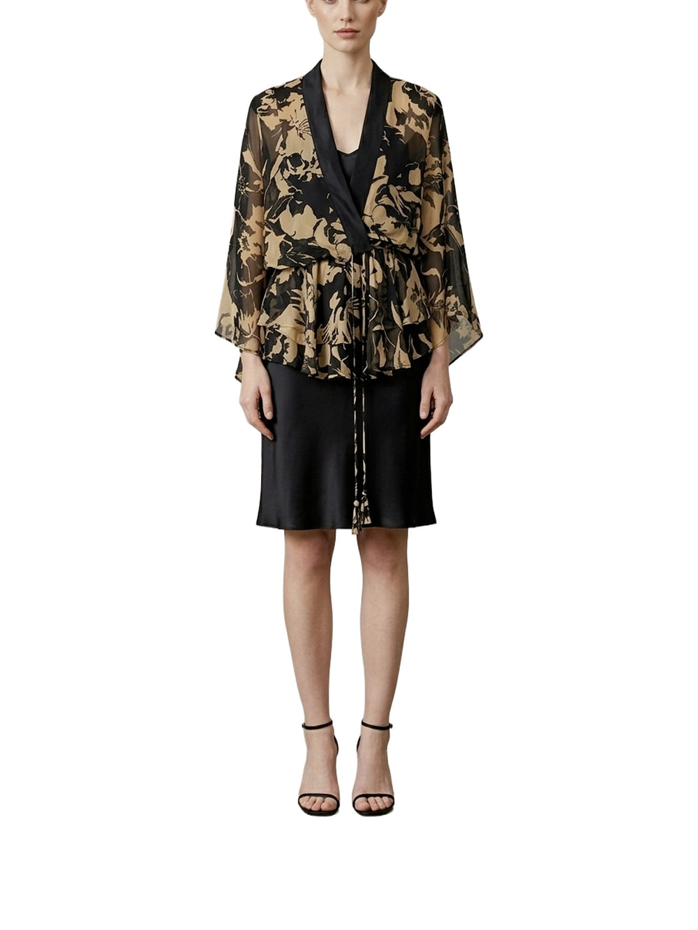 Camicia asimmetrica stampata
