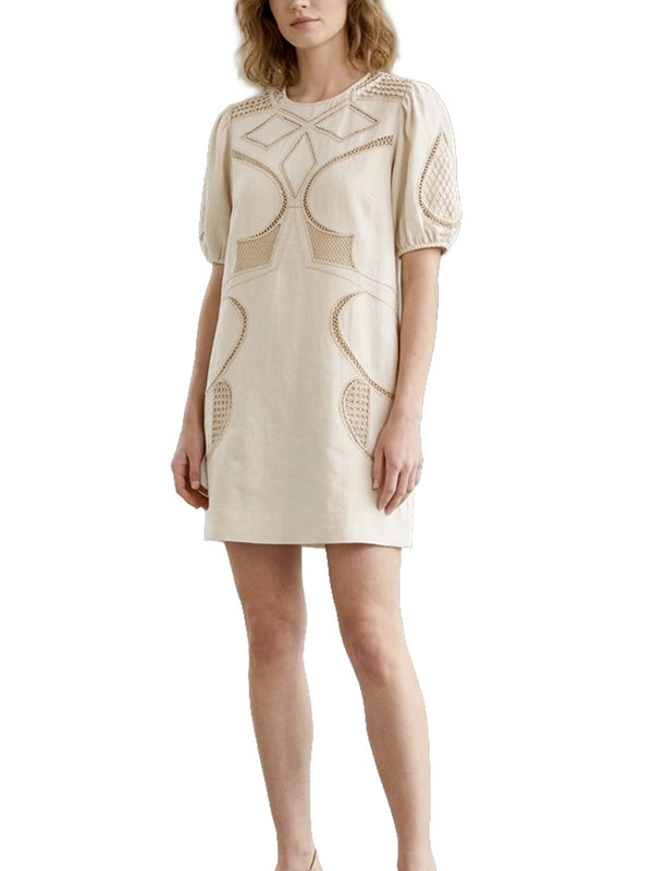 Abito con inserti in pizzo