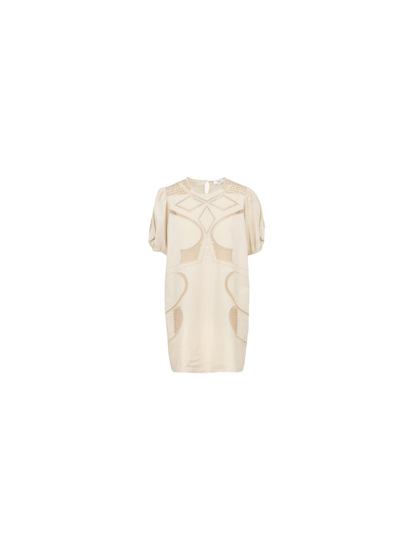 Abito con inserti in pizzo